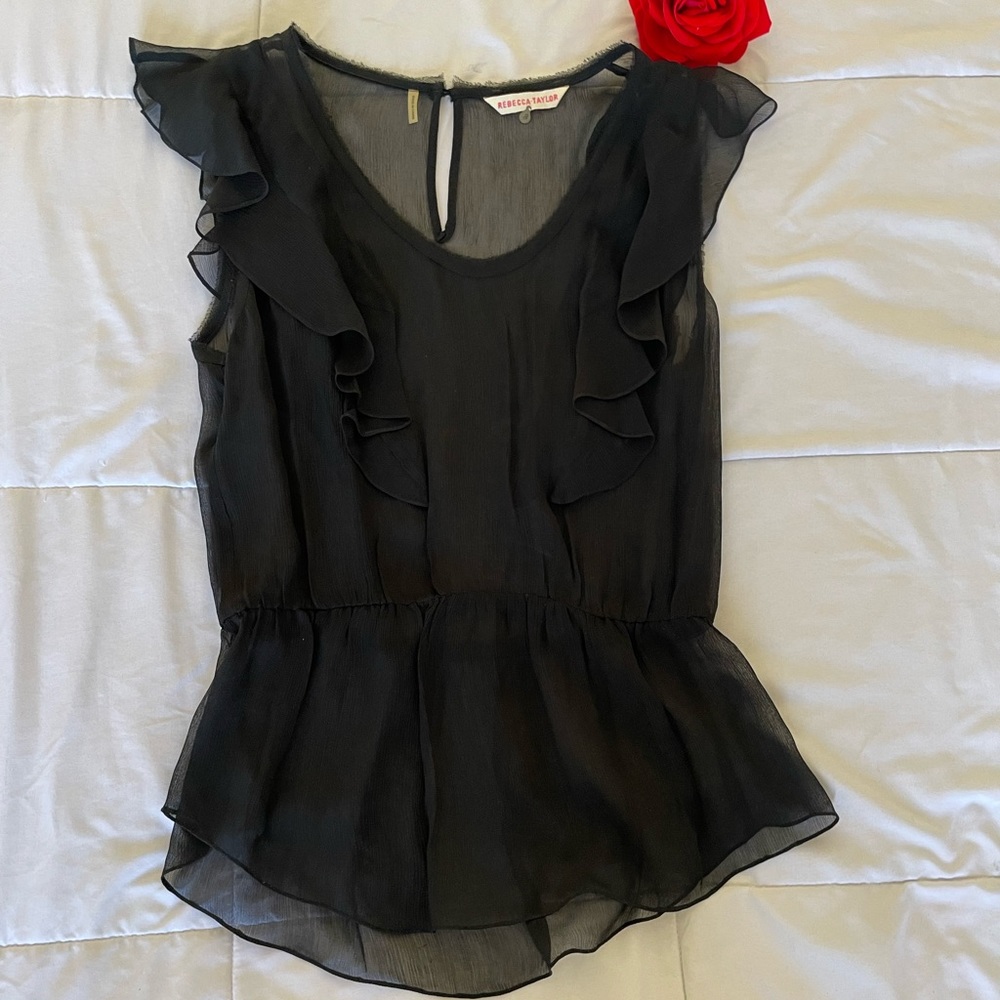 Rebecca Taylor silk sheer top 🦁